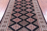 Black Bokhara Hand-Knotted Wool Rug - 3' 2" X 5' 1"
