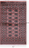 Rust Bokhara Handmade Wool Rug - 3' 2" X 5' 3"