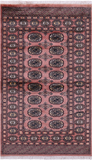 Rust Bokhara Handmade Wool Rug - 3' 2" X 5' 3"