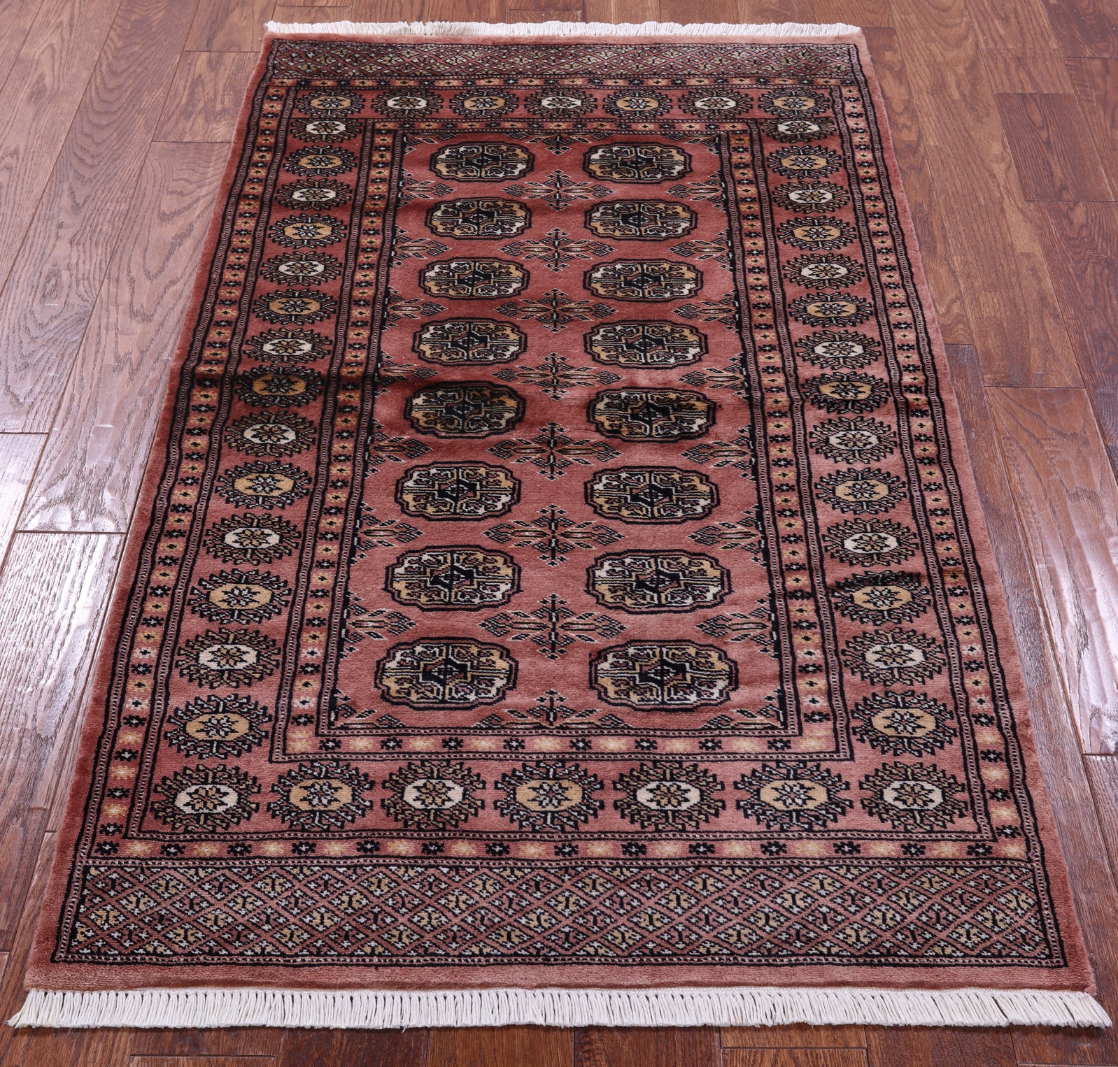 Rust Bokhara Handmade Wool Rug - 3' 2" X 5' 3"