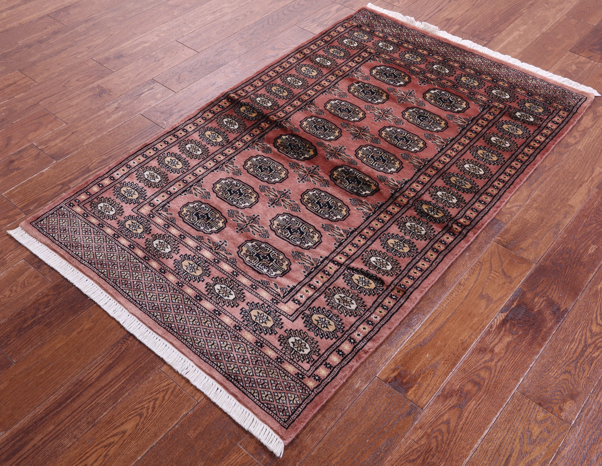 Rust Bokhara Handmade Wool Rug - 3' 2" X 5' 3"