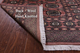 Rust Bokhara Handmade Wool Rug - 3' 2" X 5' 3"
