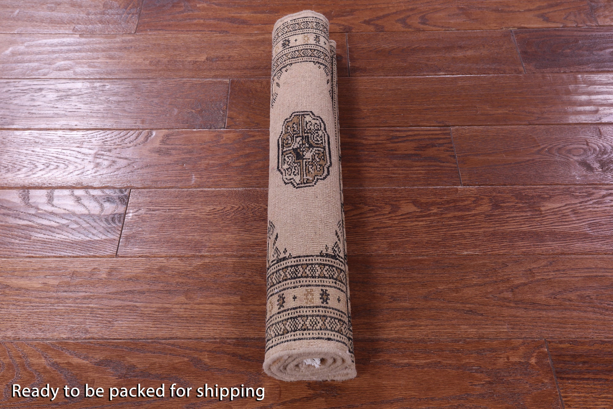 Ivory Bokhara Hand-Knotted Wool Rug - 2' 1" X 2' 10"