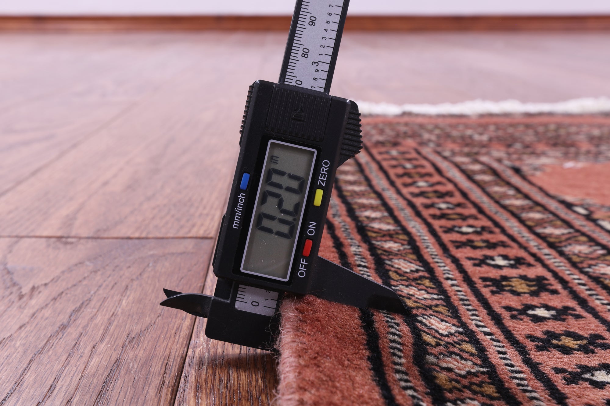 Rust Bokhara Handmade Wool Rug - 2' 1" X 2' 11"