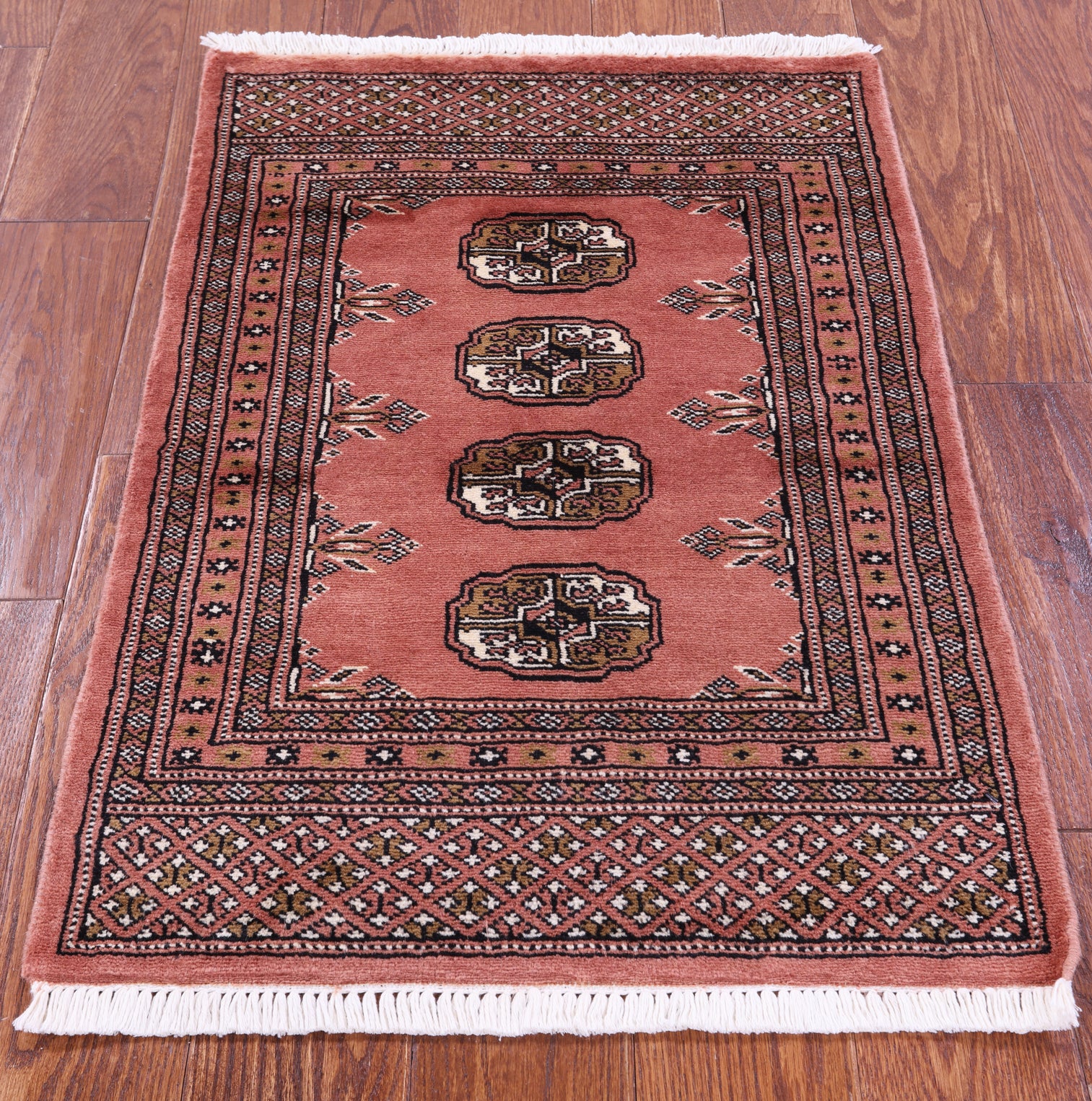 Rust Bokhara Handmade Wool Rug - 2' 0" X 3' 0"