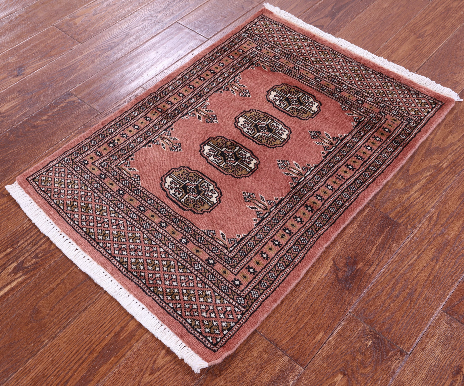 Rust Bokhara Handmade Wool Rug - 2' 0" X 3' 0"