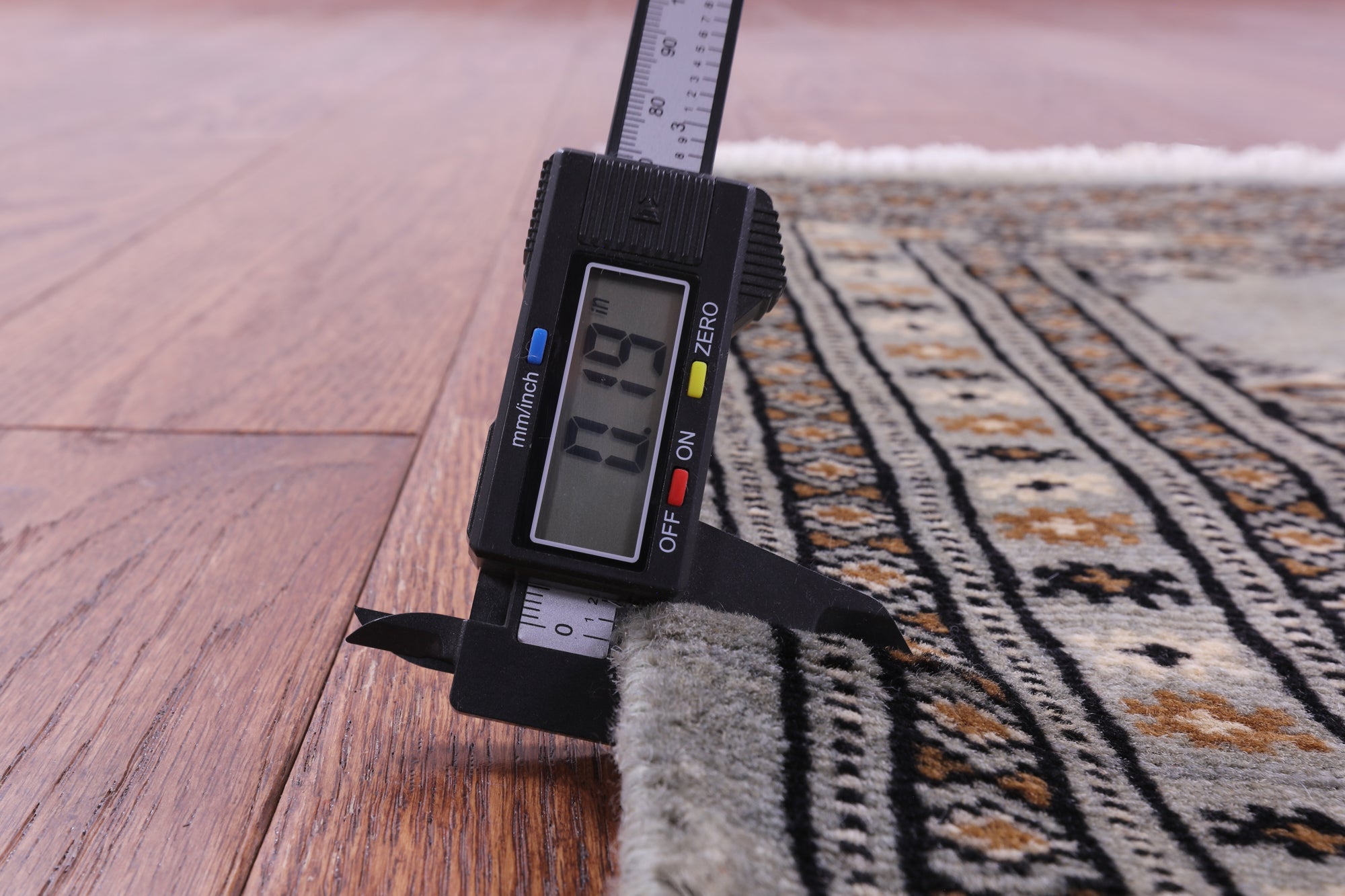 Grey Bokhara Handmade Wool Rug - 2' 0" X 3' 0"