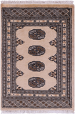 Ivory Bokhara Hand-Knotted Wool Rug - 2' 1" X 3' 0"