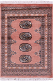 Rust Bokhara Handmade Wool Rug - 2' 0" X 2' 10"