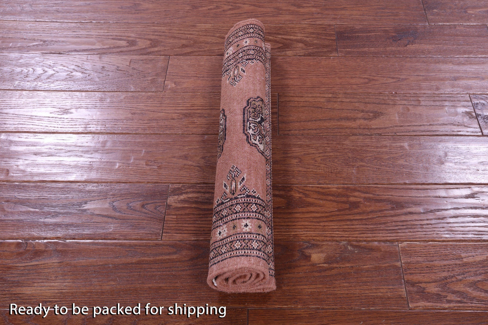 Rust Bokhara Handmade Wool Rug - 2' 0" X 2' 10"