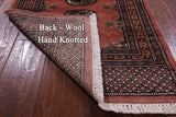 Rust Bokhara Handmade Wool Rug - 2' 0" X 2' 9"