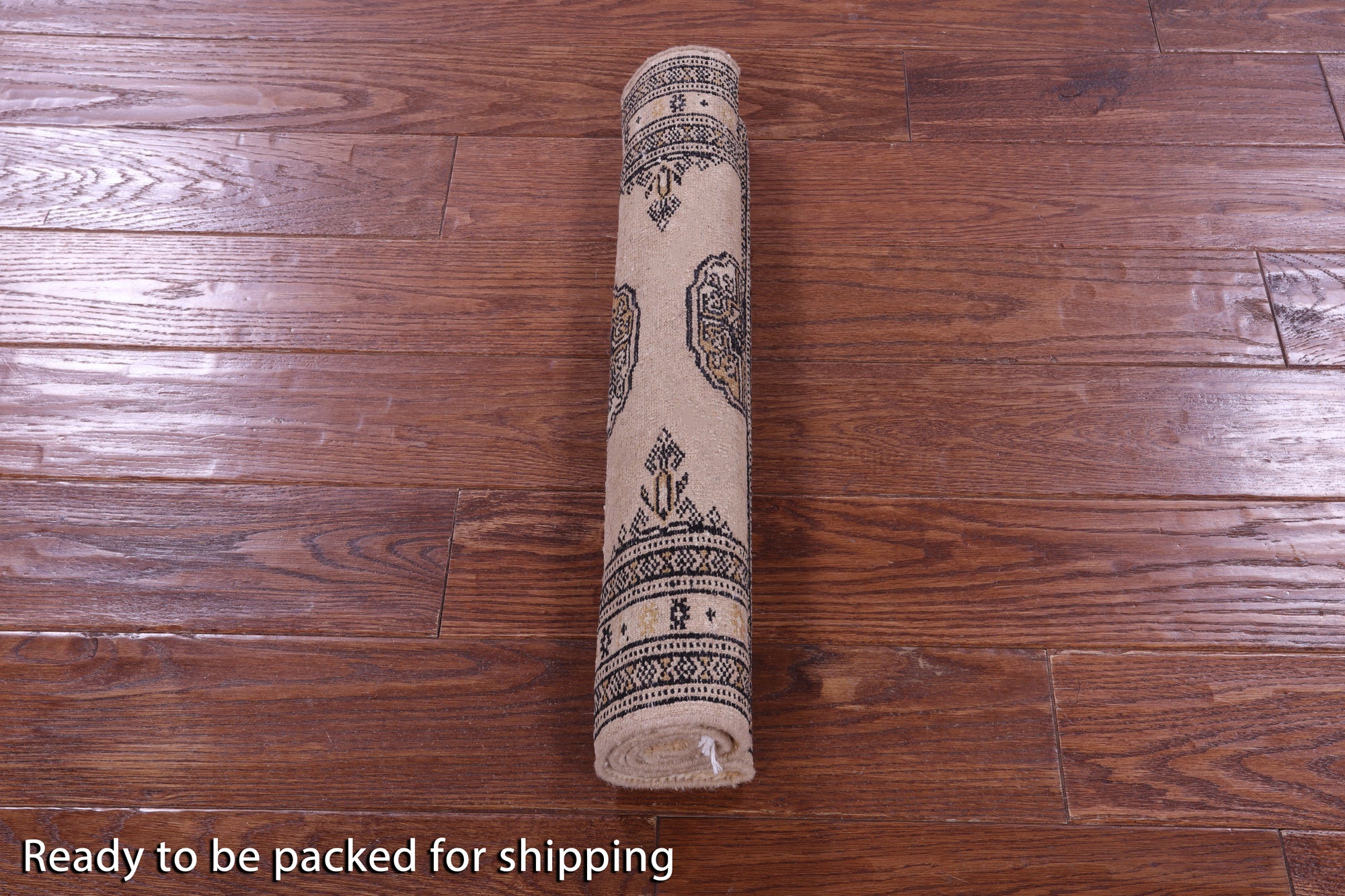 Ivory Bokhara Hand-Knotted Wool Rug - 2' 1" X 2' 9"
