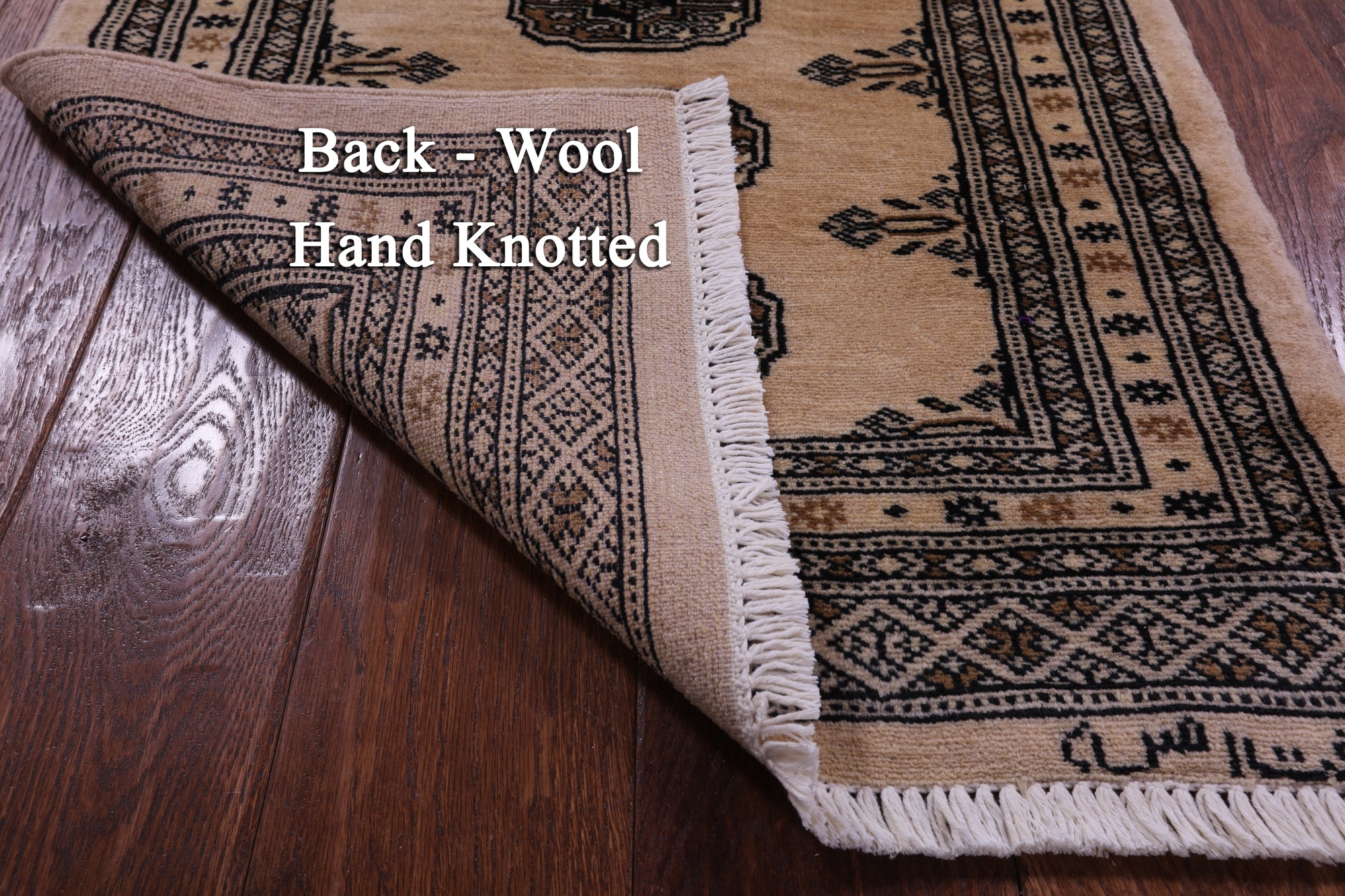 Ivory Signed Bokhara Hand-Knotted Wool Rug - 2' 1" X 3' 1"