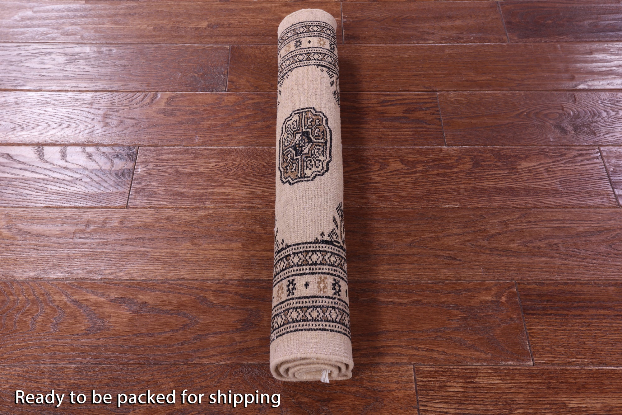 Ivory Signed Bokhara Hand-Knotted Wool Rug - 2' 1" X 3' 1"