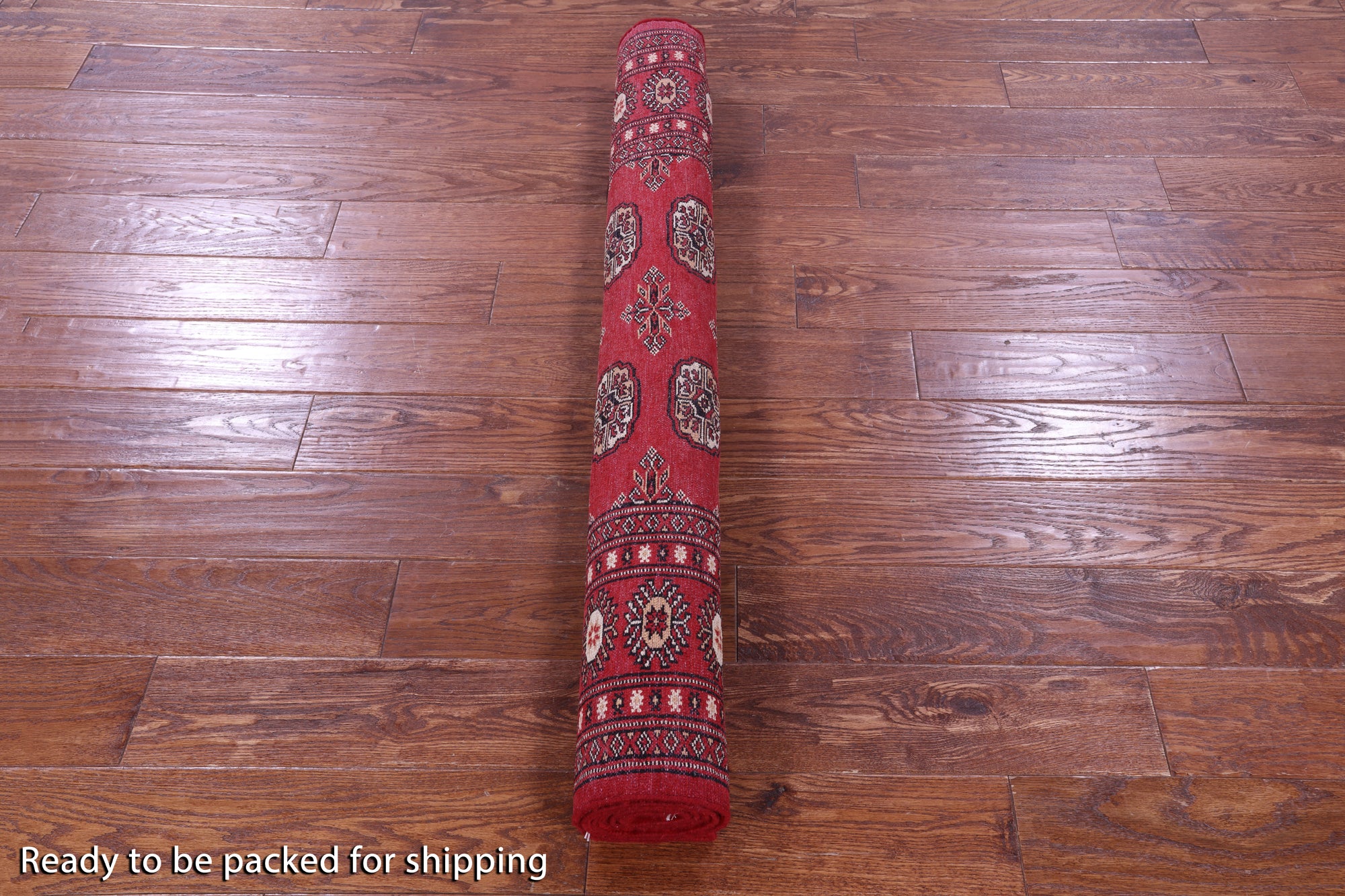 Red Bokhara Handmade Wool Rug - 4' 2" X 6' 0"