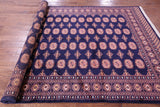 Navy Blue Bokhara Handmade Wool Rug - 6' 6" X 10' 0"