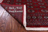 Red Bokhara Handmade Wool Rug - 4' 2" X 6' 0"