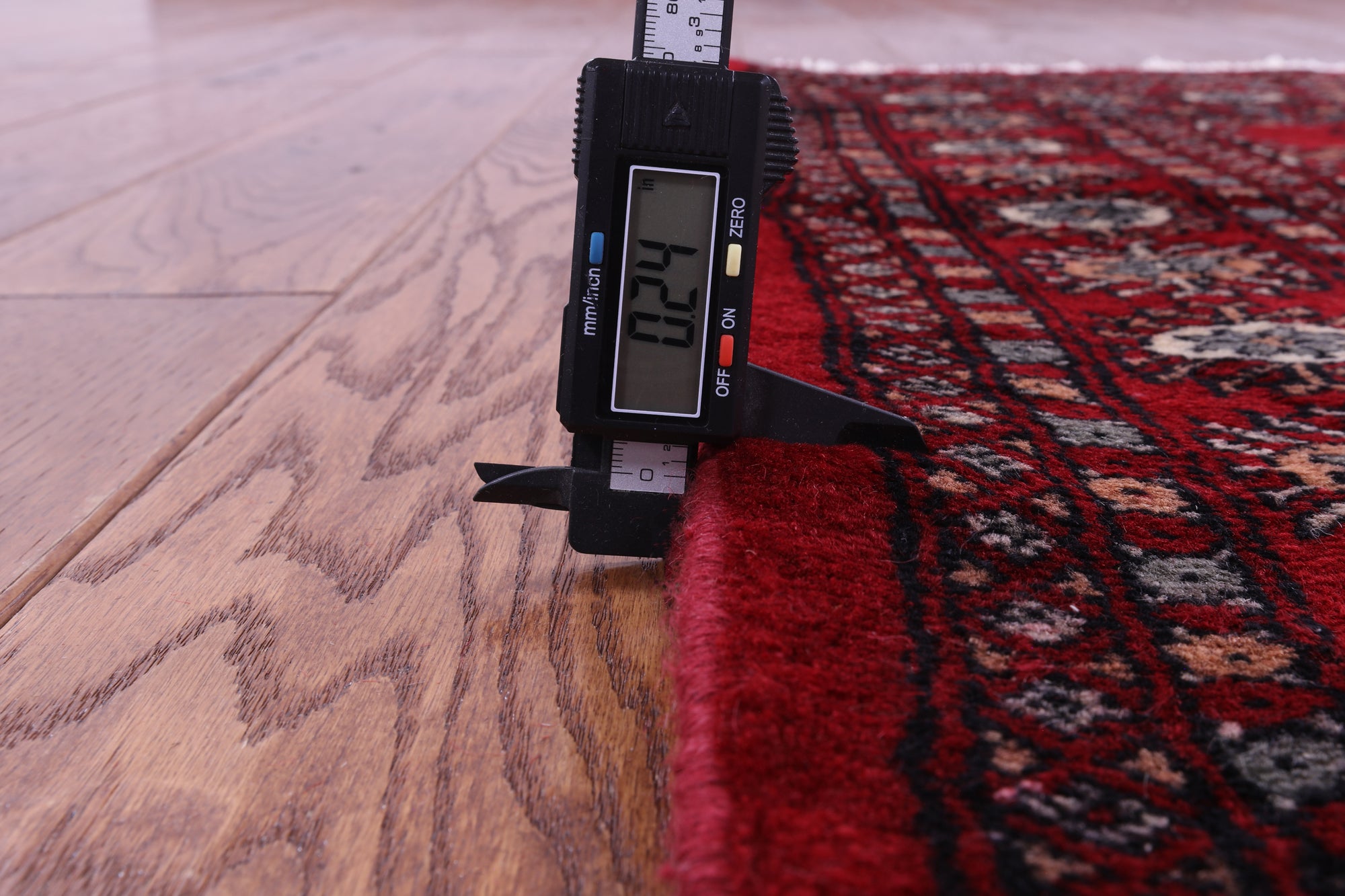 Red Bokhara Handmade Wool Rug - 4' 2" X 6' 0"