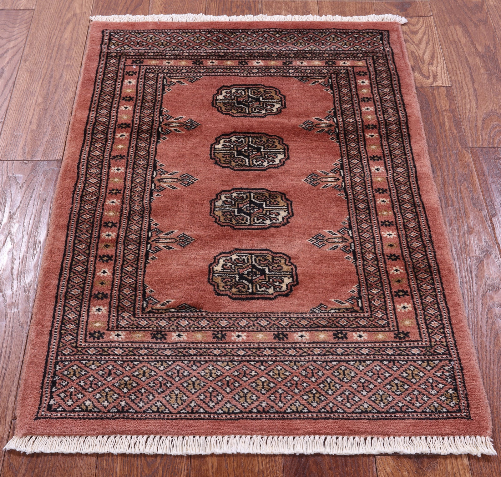Rust Bokhara Handmade Wool Rug - 2' 2" X 3' 1"