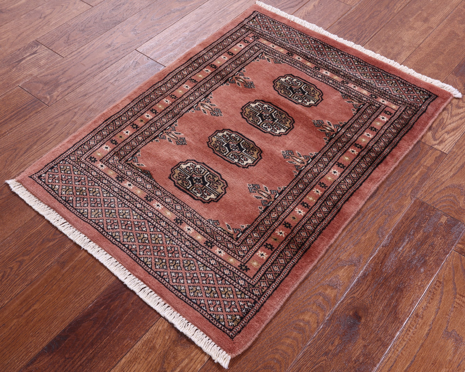 Rust Bokhara Handmade Wool Rug - 2' 2" X 3' 1"