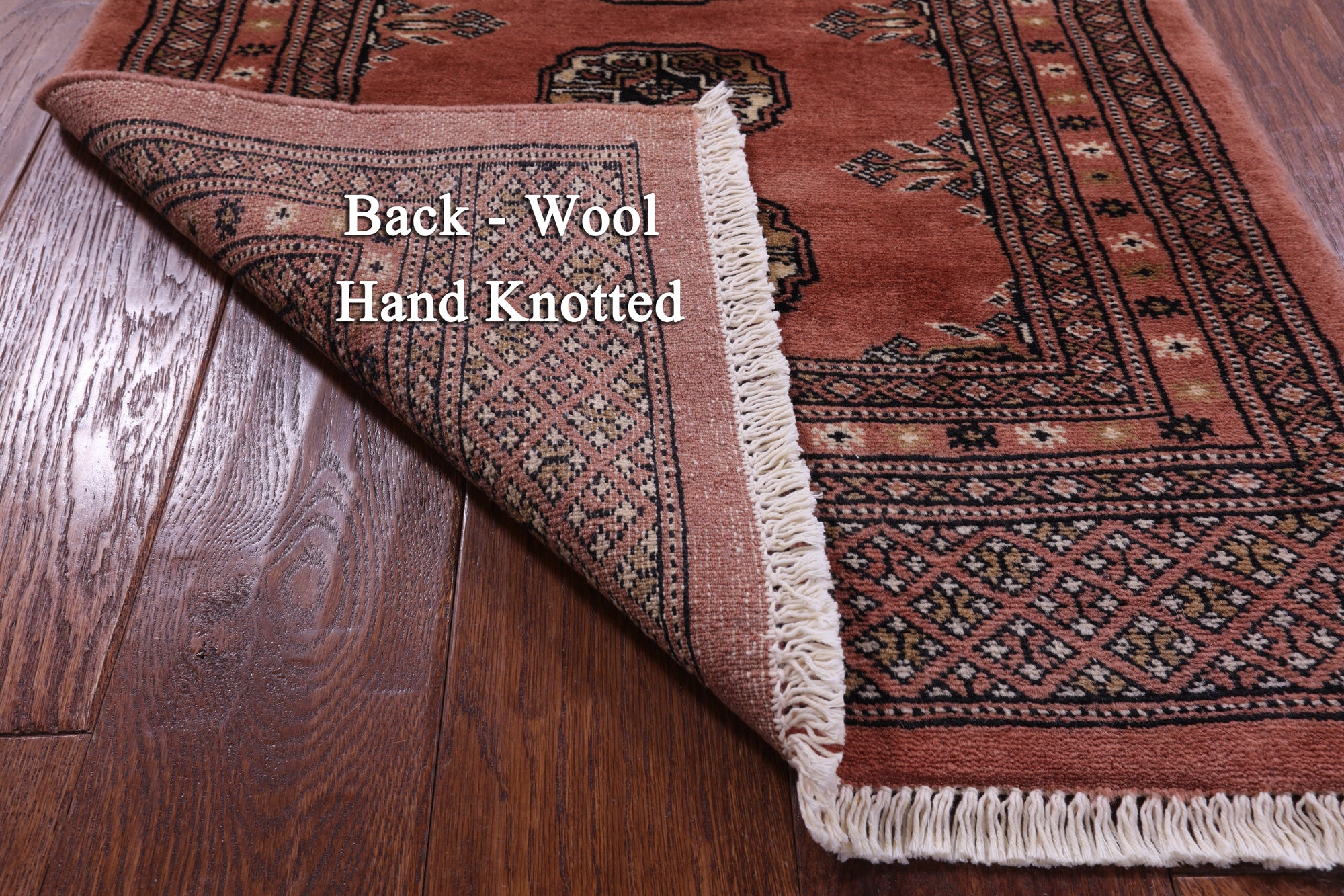Rust Bokhara Handmade Wool Rug - 2' 2" X 3' 1"