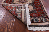 Ivory Bokhara Hand-Knotted Wool Rug - 2' 1" X 4' 0"