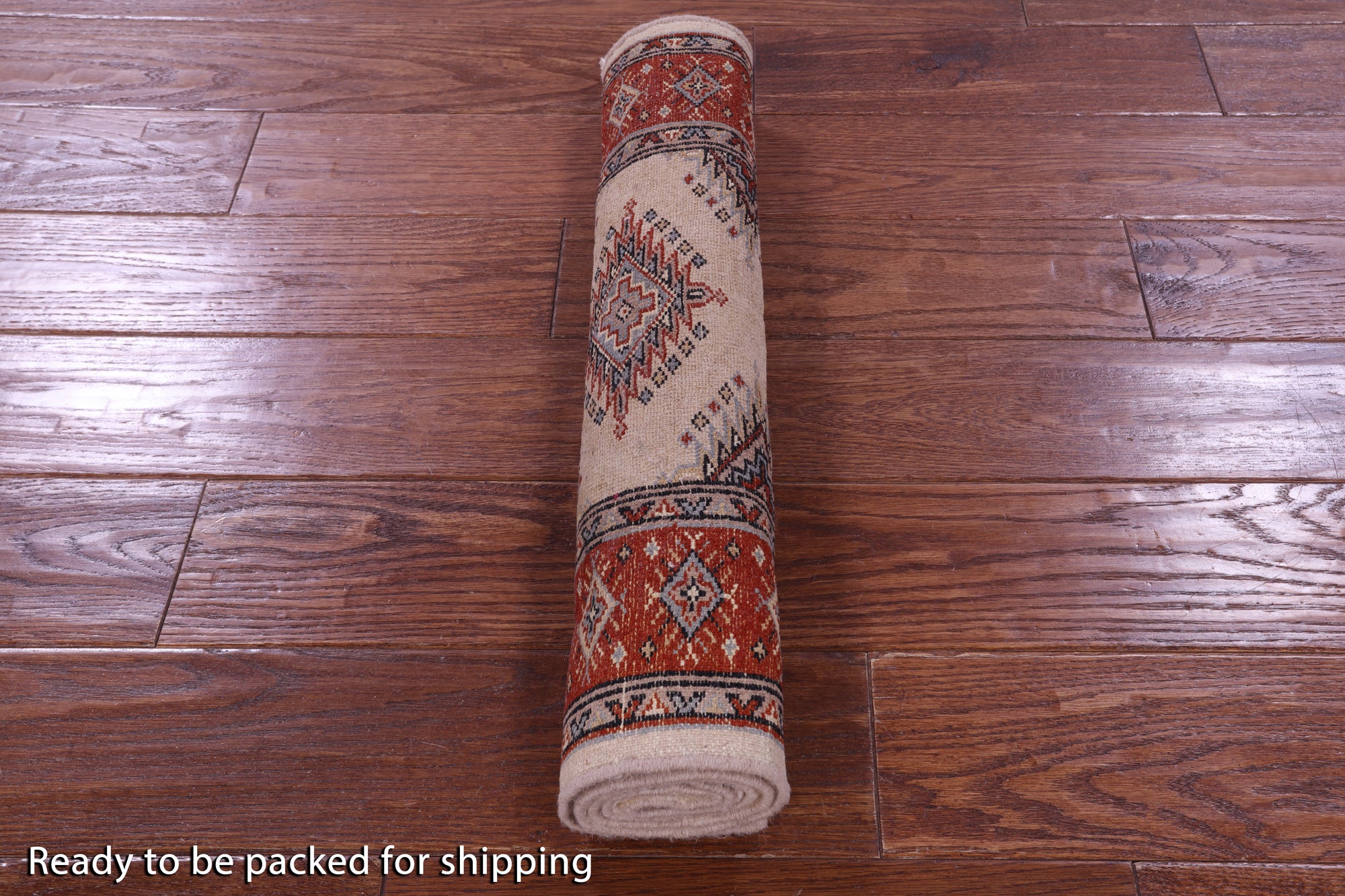 Ivory Bokhara Hand-Knotted Wool Rug - 2' 1" X 4' 0"