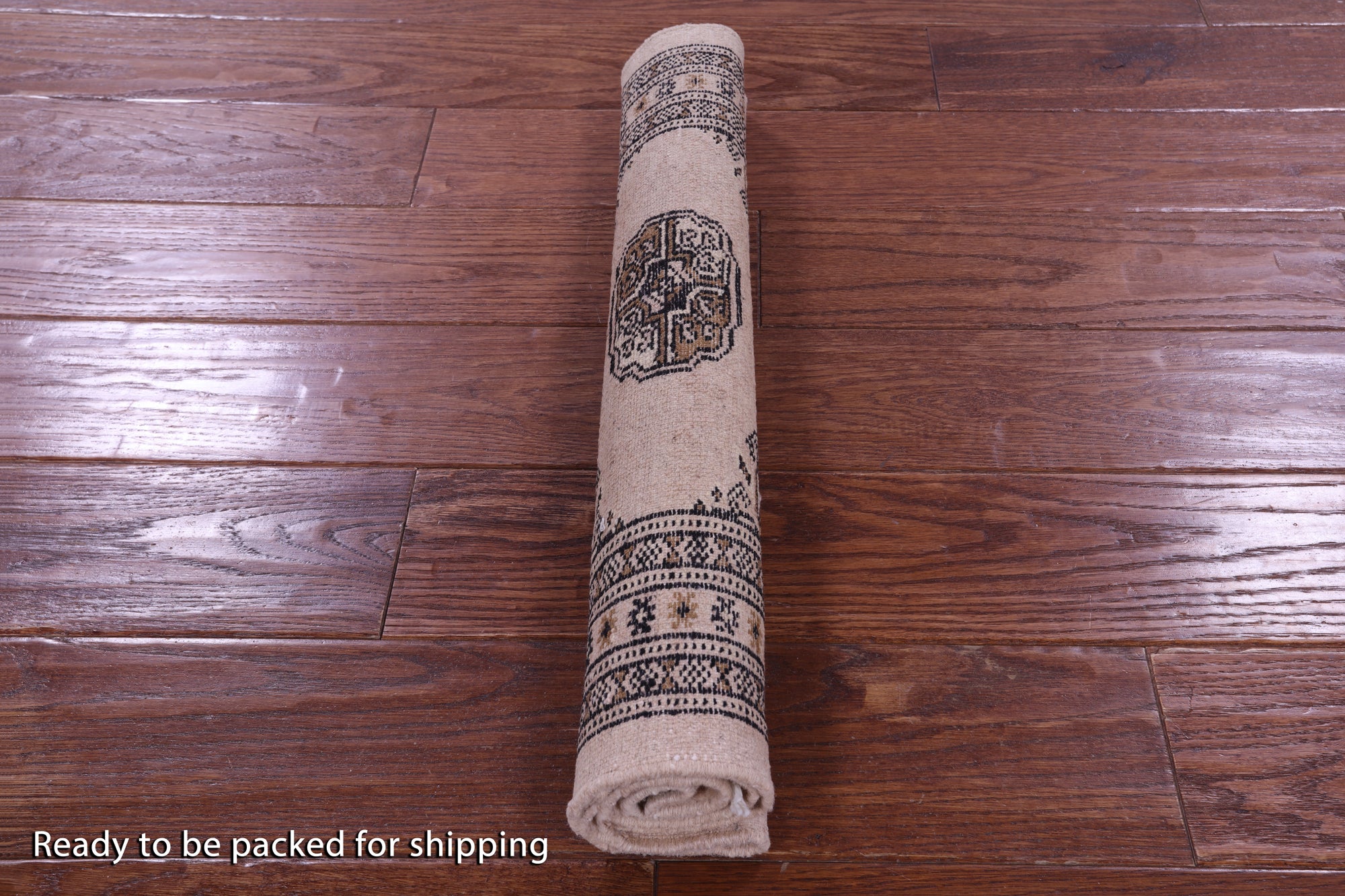 Ivory Bokhara Hand-Knotted Wool Rug - 2' 0" X 3' 0"