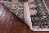 Ivory Signed Bokhara Hand-Knotted Wool Rug - 2' 0" X 2' 10"