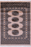 Ivory Bokhara Hand-Knotted Wool Rug - 2' 1" X 3' 0"