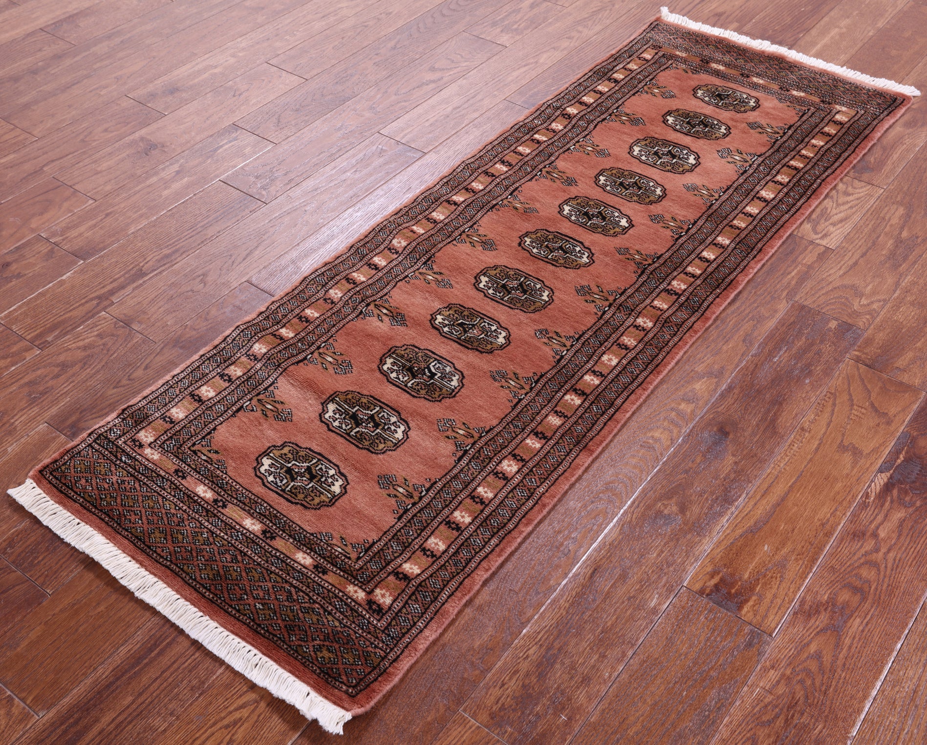 Rust Bokhara Handmade Wool Runner Rug - 2' 0" X 5' 10"