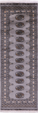 Grey Bokhara Handmade Wool Runner Rug - 2' 1" X 5' 10"