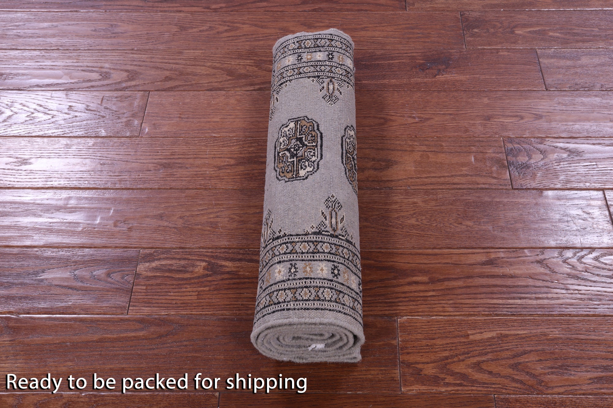 Grey Bokhara Handmade Wool Runner Rug - 2' 1" X 5' 10"