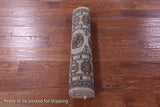 Grey Bokhara Handmade Wool Runner Rug - 2' 7" X 7' 7"