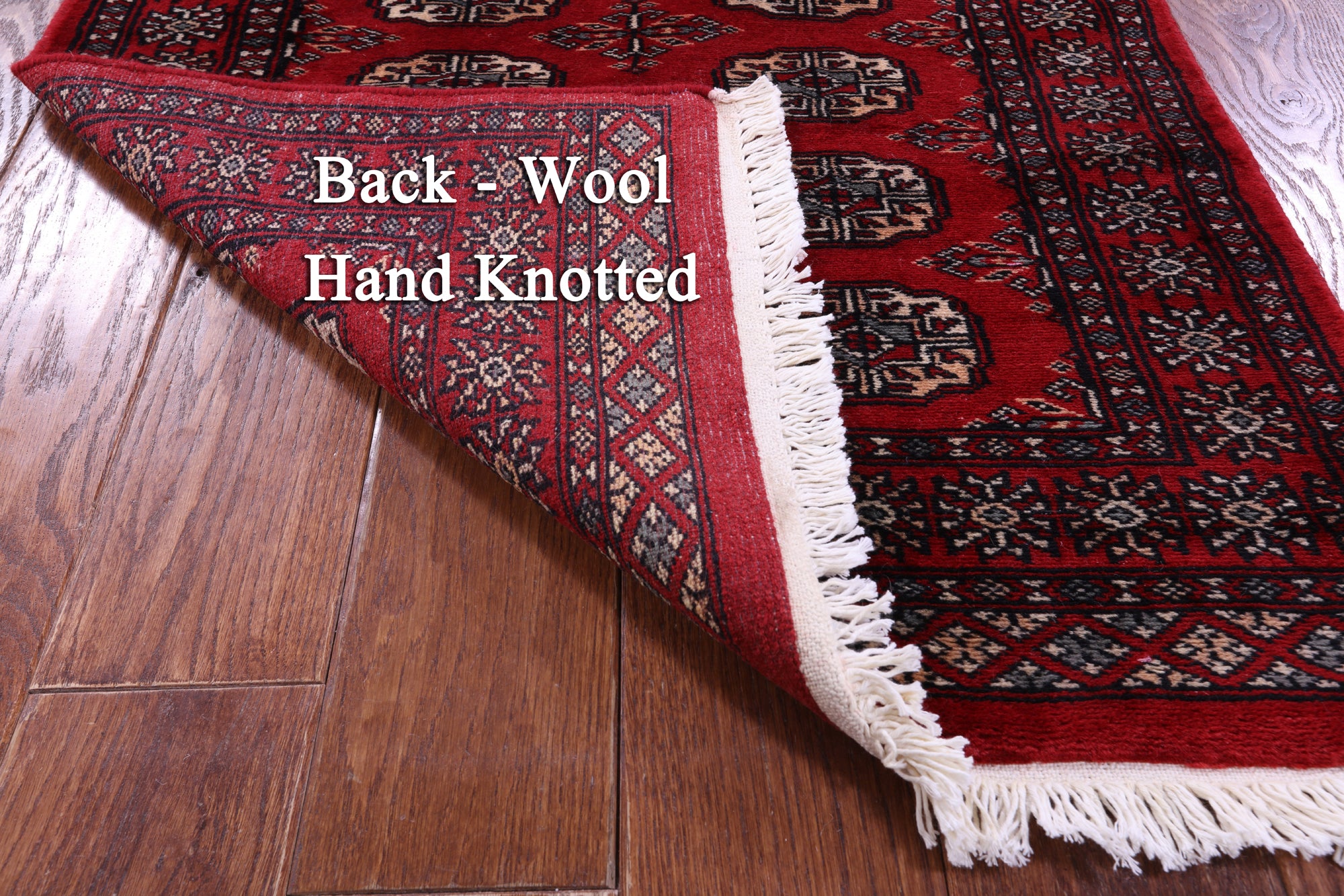 Red Bokhara Handmade Wool Runner Rug - 2' 7" X 9' 5"