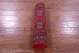 Red Bokhara Handmade Wool Runner Rug - 2' 7" X 9' 5"