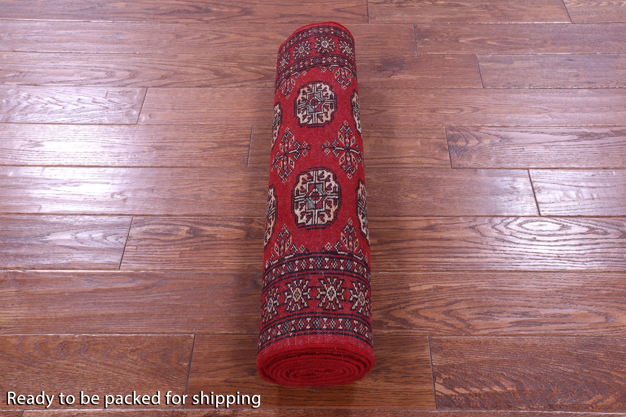 Red Bokhara Handmade Wool Runner Rug - 2' 7" X 9' 5"