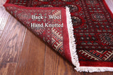 Red Bokhara Handmade Wool Runner Rug - 2' 6" X 9' 0"