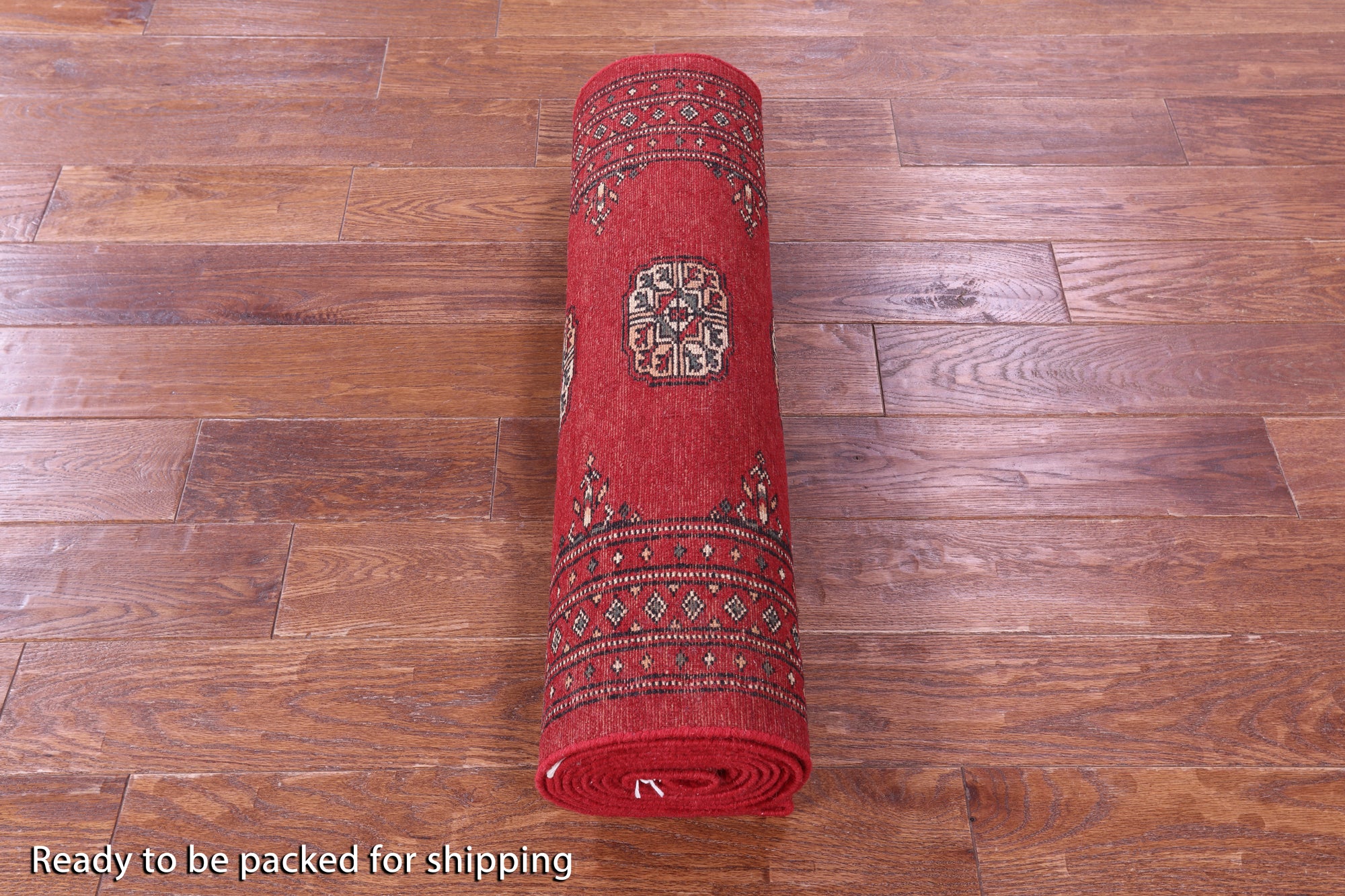Red Bokhara Handmade Wool Runner Rug - 2' 7" X 12' 3"