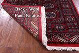 Red Bokhara Handmade Wool Runner Rug - 2' 6" X 9' 3"