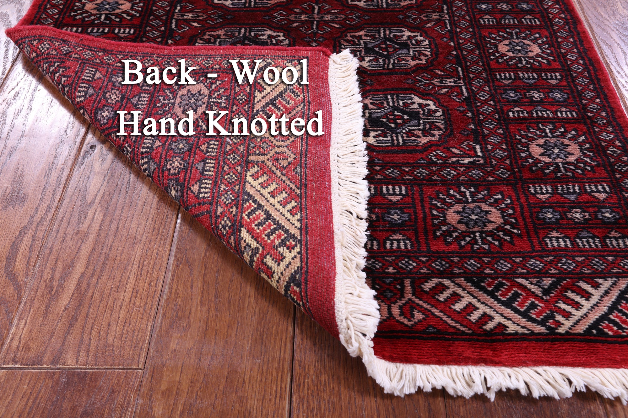 Red Bokhara Handmade Wool Runner Rug - 2' 6" X 9' 3"