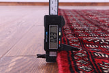 Red Bokhara Handmade Wool Runner Rug - 2' 6" X 9' 3"