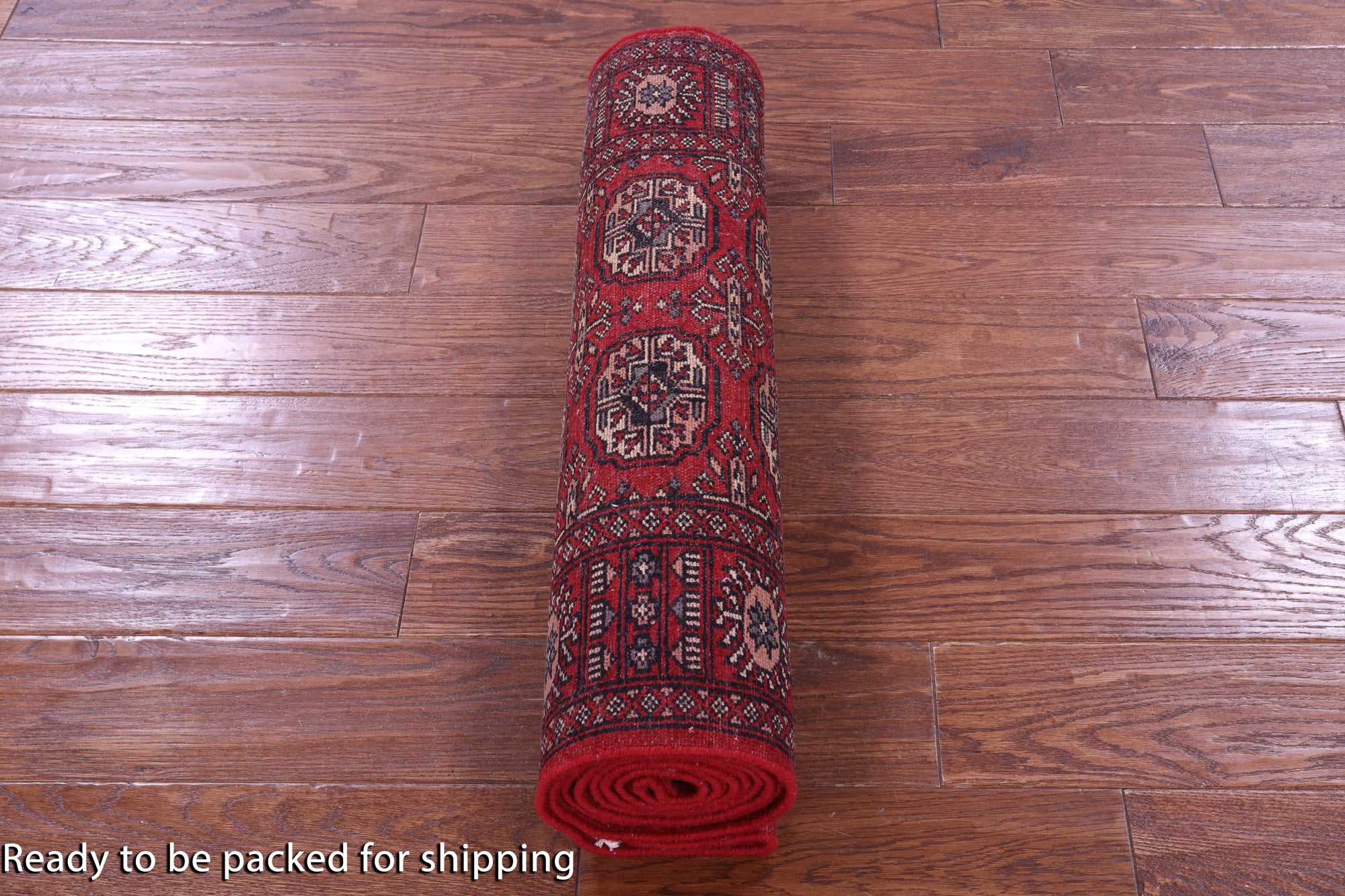 Red Bokhara Handmade Wool Runner Rug - 2' 6" X 9' 3"