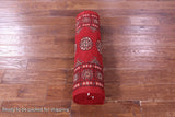 Red Bokhara Handmade Wool Runner Rug - 2' 7" X 13' 9"