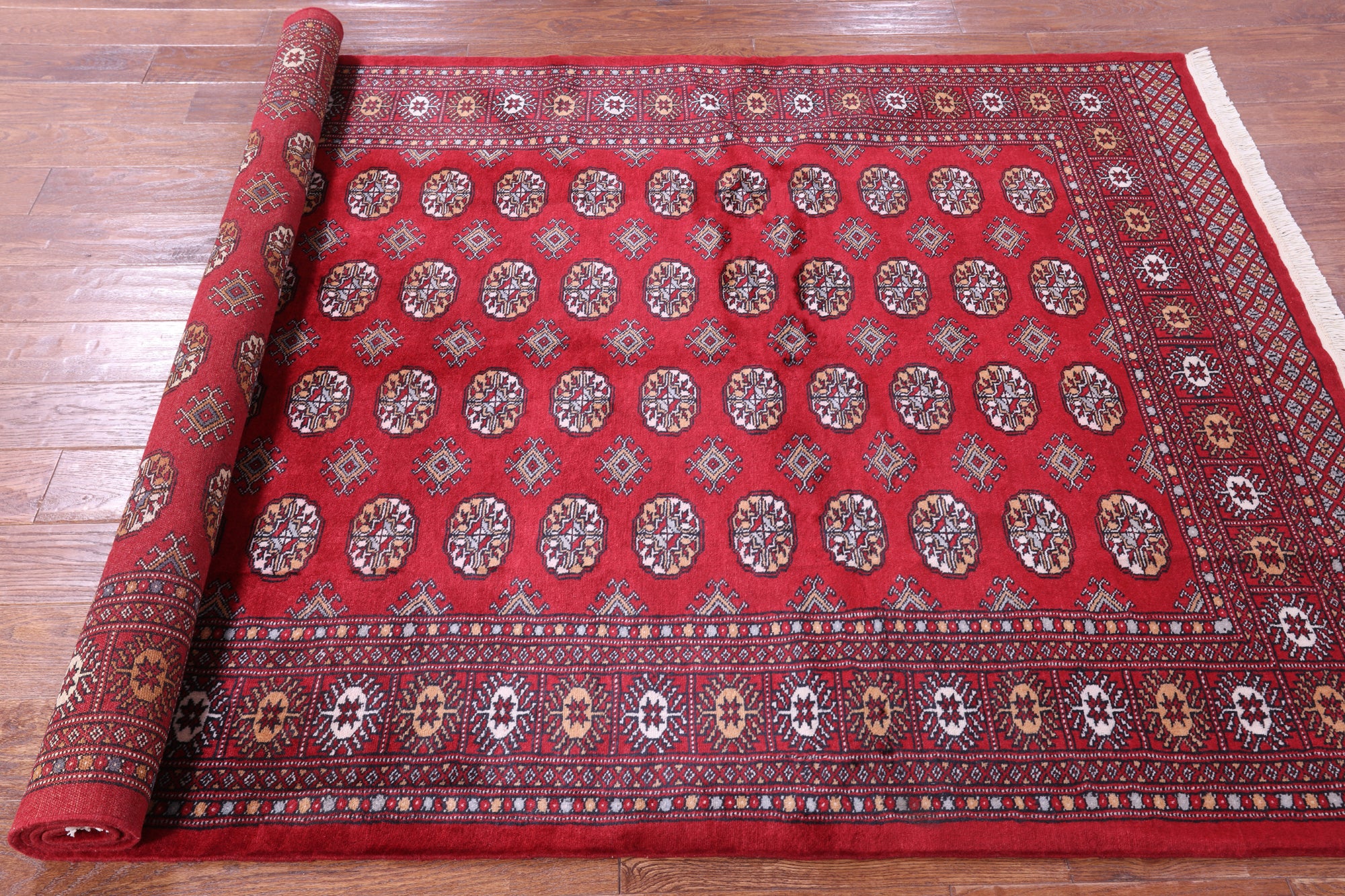 Red Bokhara Hand-Knotted Wool Rug - 5' 1" X 8' 0"