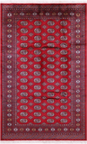 Red Bokhara Hand-Knotted Wool Rug - 5' 1" X 8' 0"