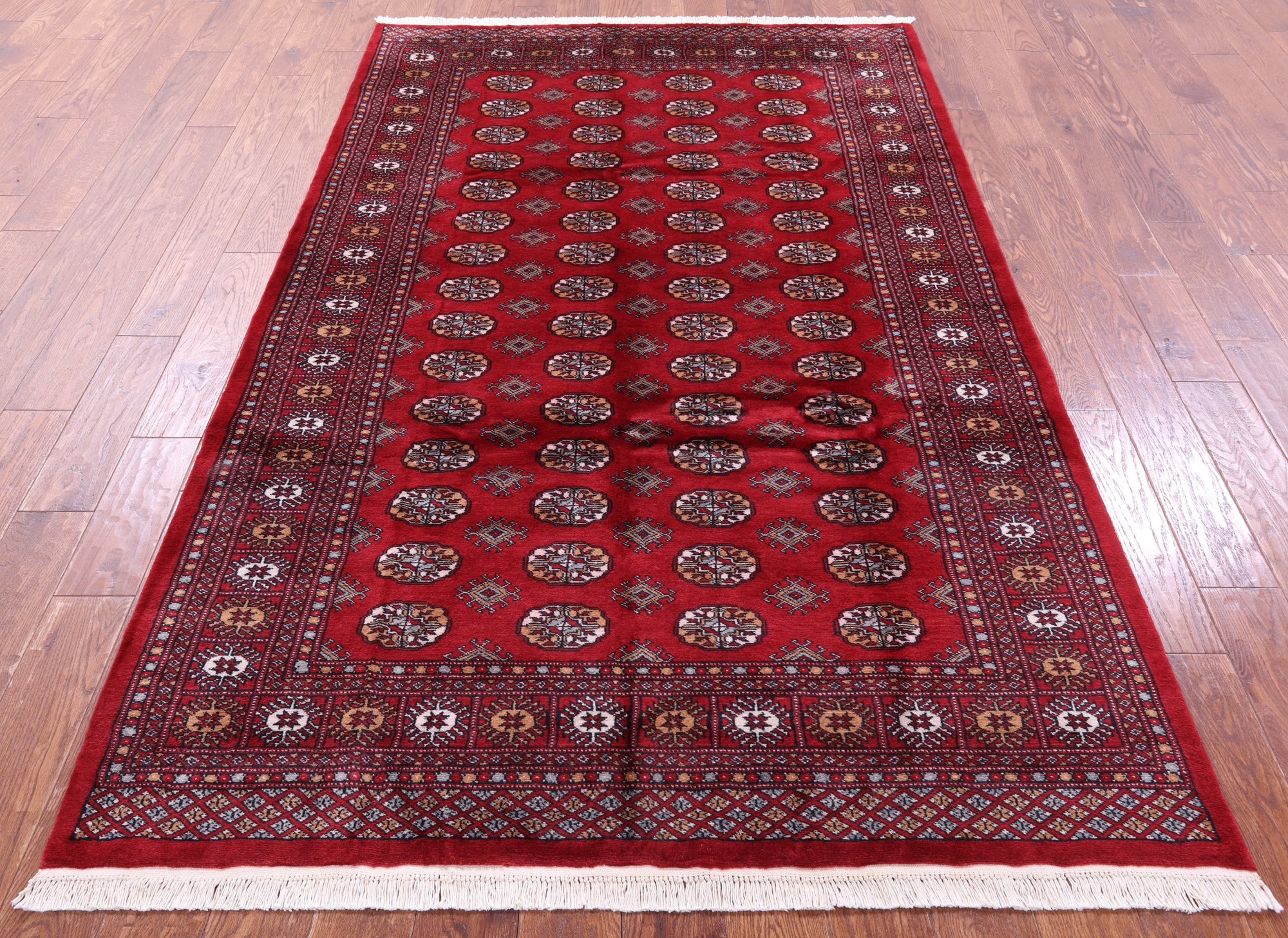Red Bokhara Hand-Knotted Wool Rug - 5' 1" X 8' 0"