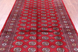 Red Bokhara Hand-Knotted Wool Rug - 5' 1" X 8' 0"