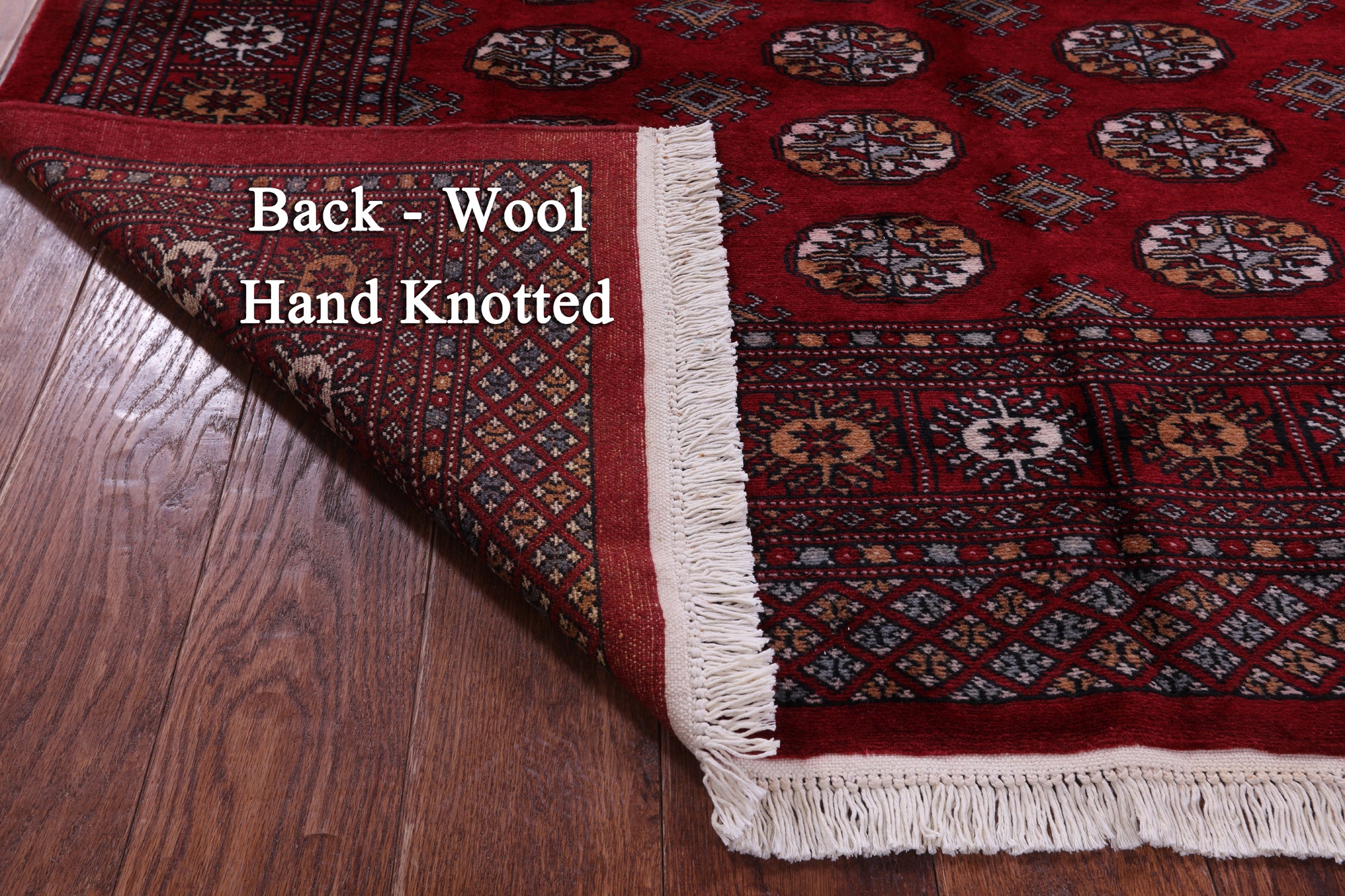 Red Bokhara Hand-Knotted Wool Rug - 5' 1" X 8' 0"
