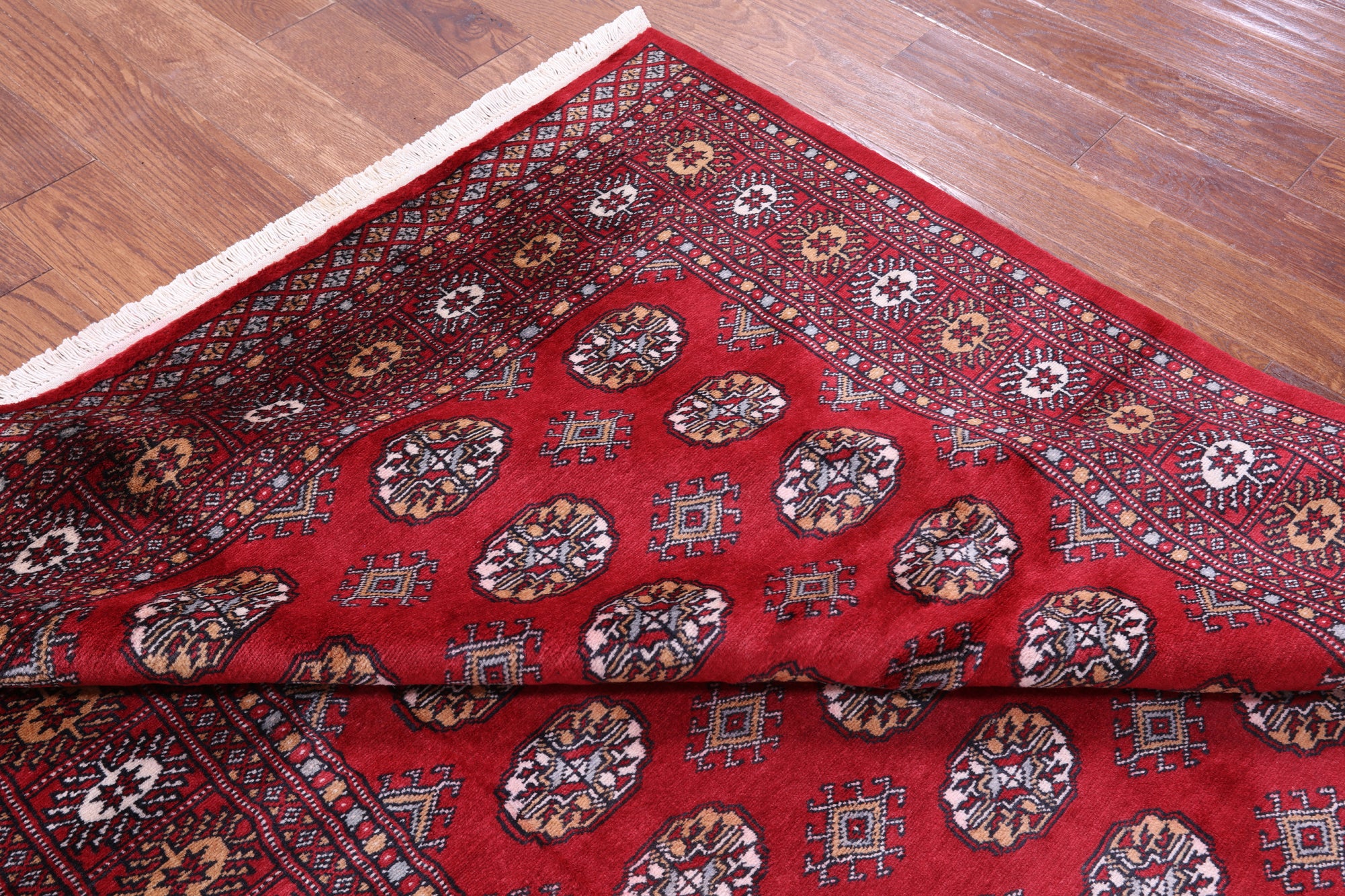Red Bokhara Hand-Knotted Wool Rug - 5' 1" X 8' 0"